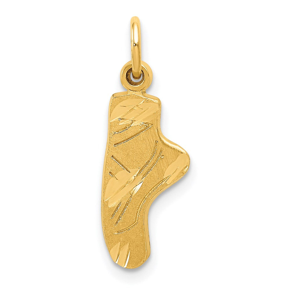 14K Yellow Gold Ballet Slipper Charm