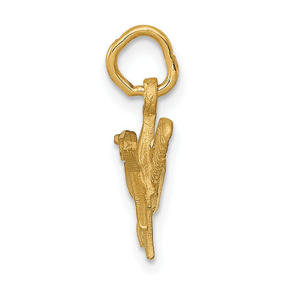 14K Yellow Gold Comb And Scissors Charm