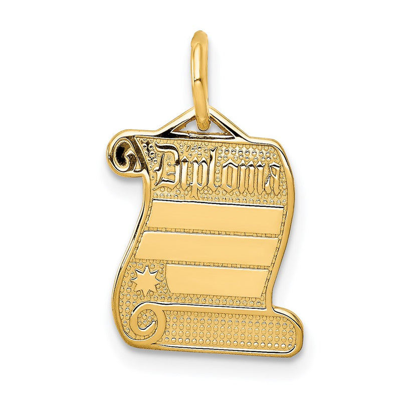 14K Yellow Gold Diploma Charm