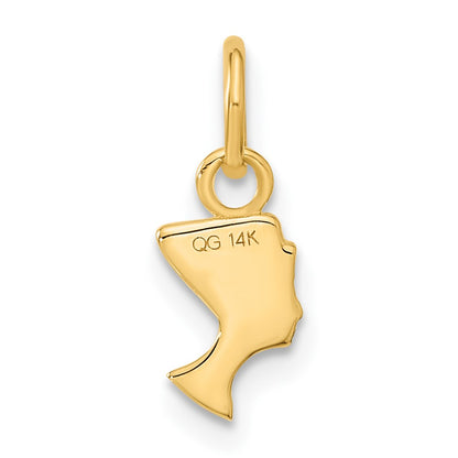 14K Yellow Gold Nefertiti Charm