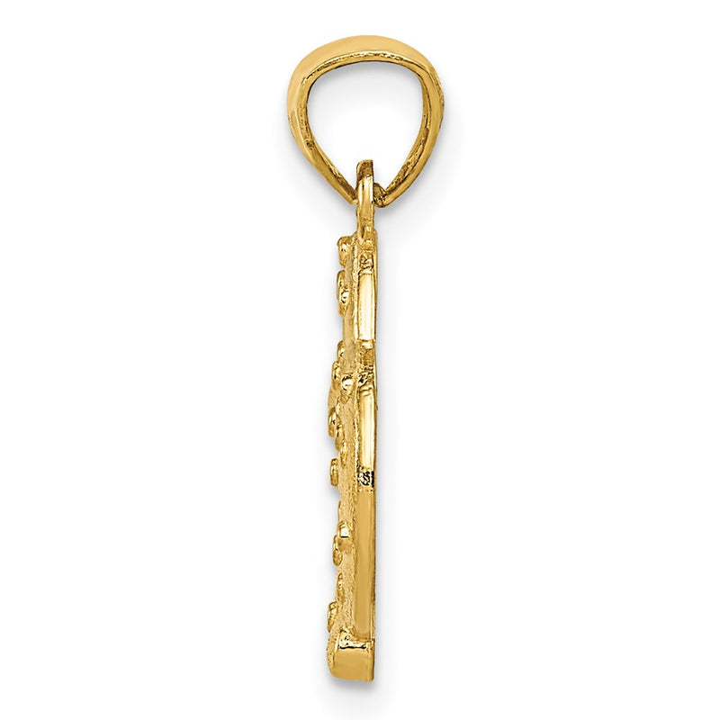 14K Yellow Gold Pretzel Pendant