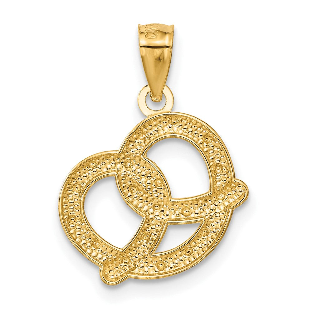 14K Yellow Gold Pretzel Pendant