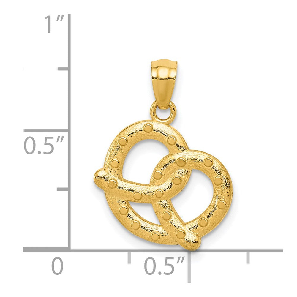 14K Yellow Gold Pretzel Pendant