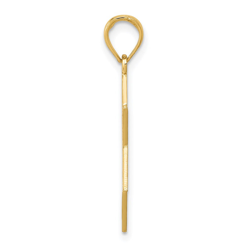 14K Yellow Gold Star Of David W/Menorah Pendant