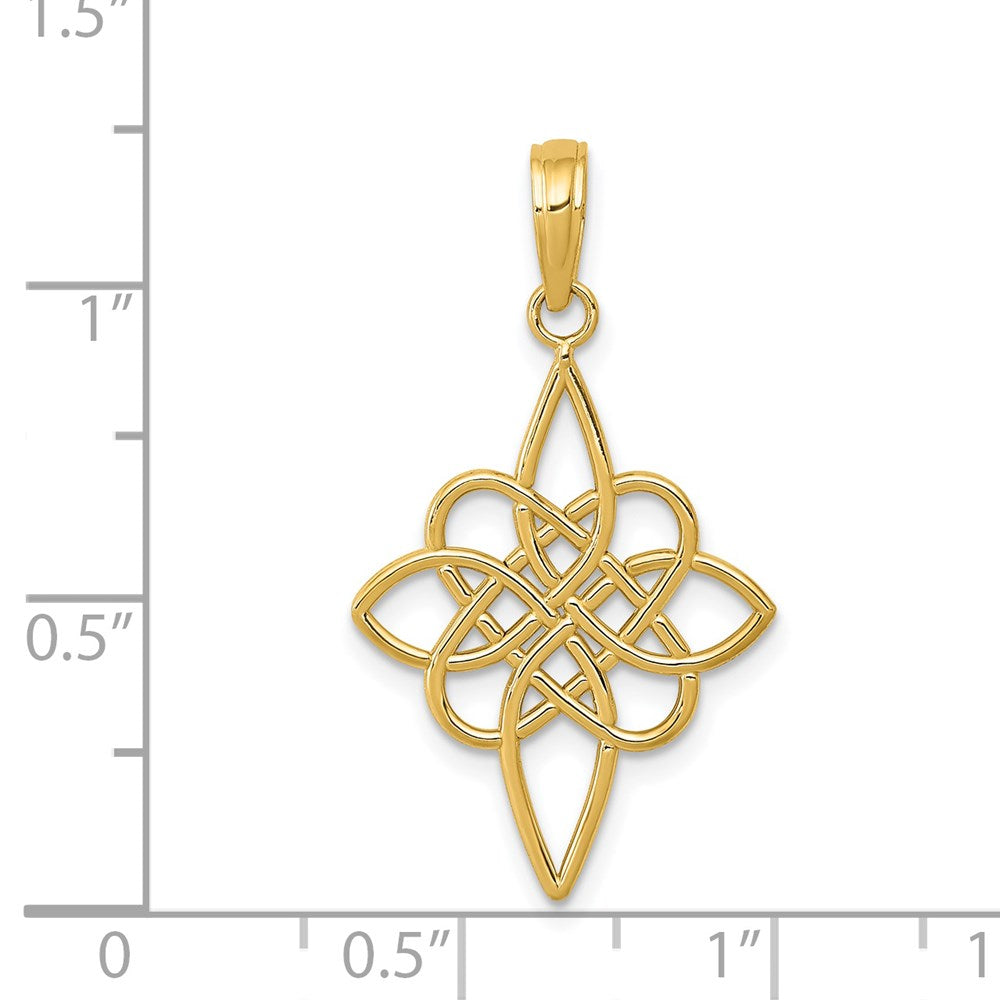 14K Yellow Gold Celtic Knot Pendant