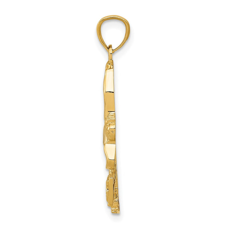 14K Yellow & Rhodium W/ Ice Skater Pendant