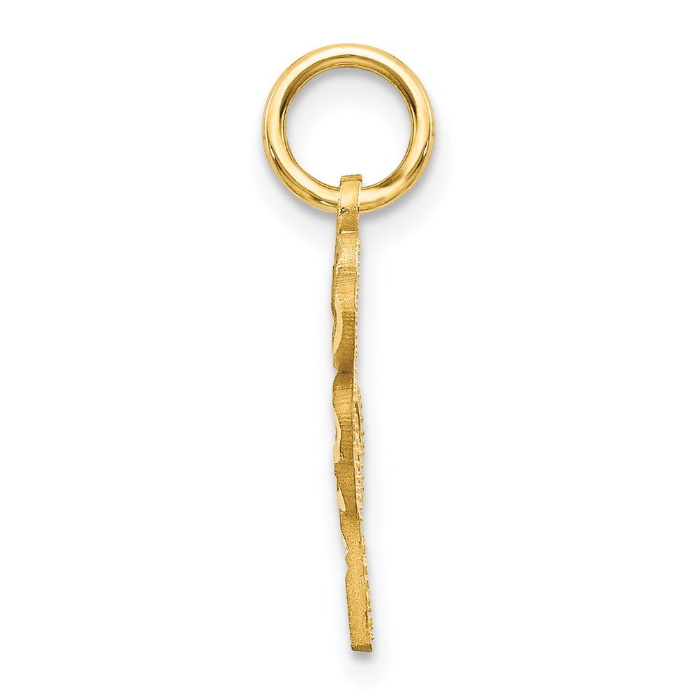 14K Yellow Gold 4 Leaf Clover Charm