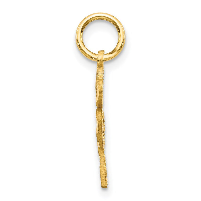 14K Yellow Gold 4 Leaf Clover Charm