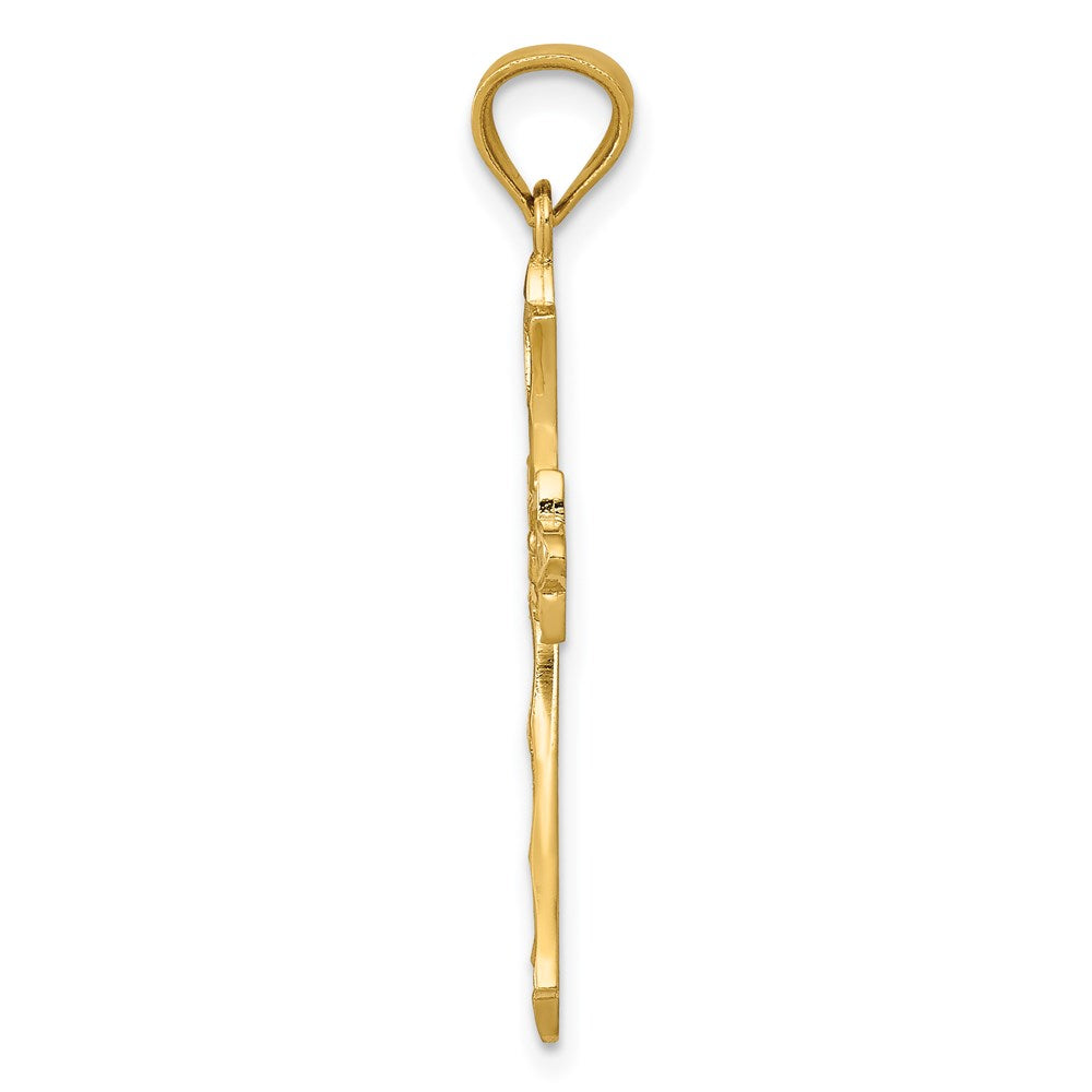 14K Yellow Gold Cross Pendant