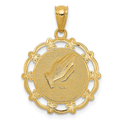 14K Yellow & Rhodium W/Rhodium Baptism Pendant