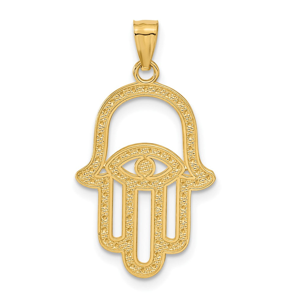 14K Yellow & Rhodium W/ Hamsa Pendant