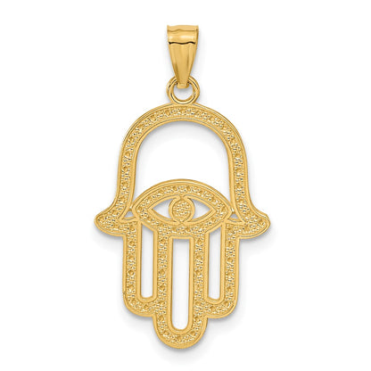 14K Yellow & Rhodium W/ Hamsa Pendant