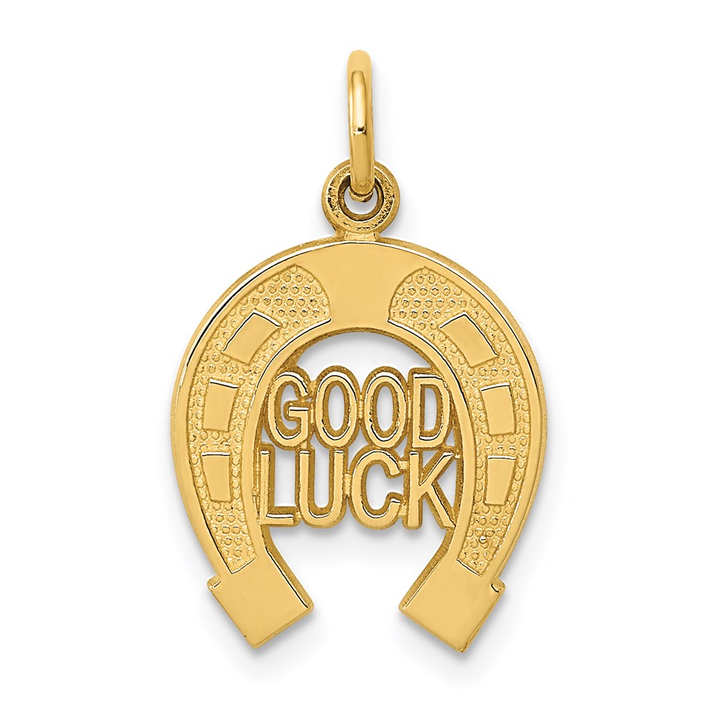 14K Yellow Gold Horseshoe Charm