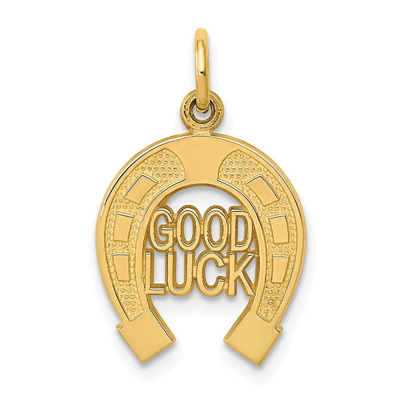 14K Yellow Gold Horseshoe Charm