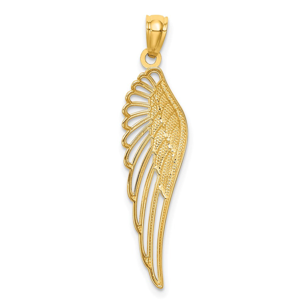 14K Yellow Gold Angel Wing Pendant
