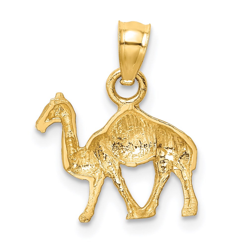 14K Yellow Gold D/C Camel Pendant