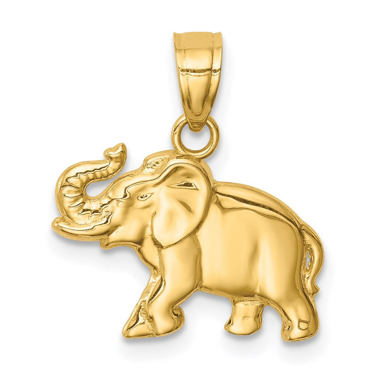14K Yellow Gold Elephant Pendant