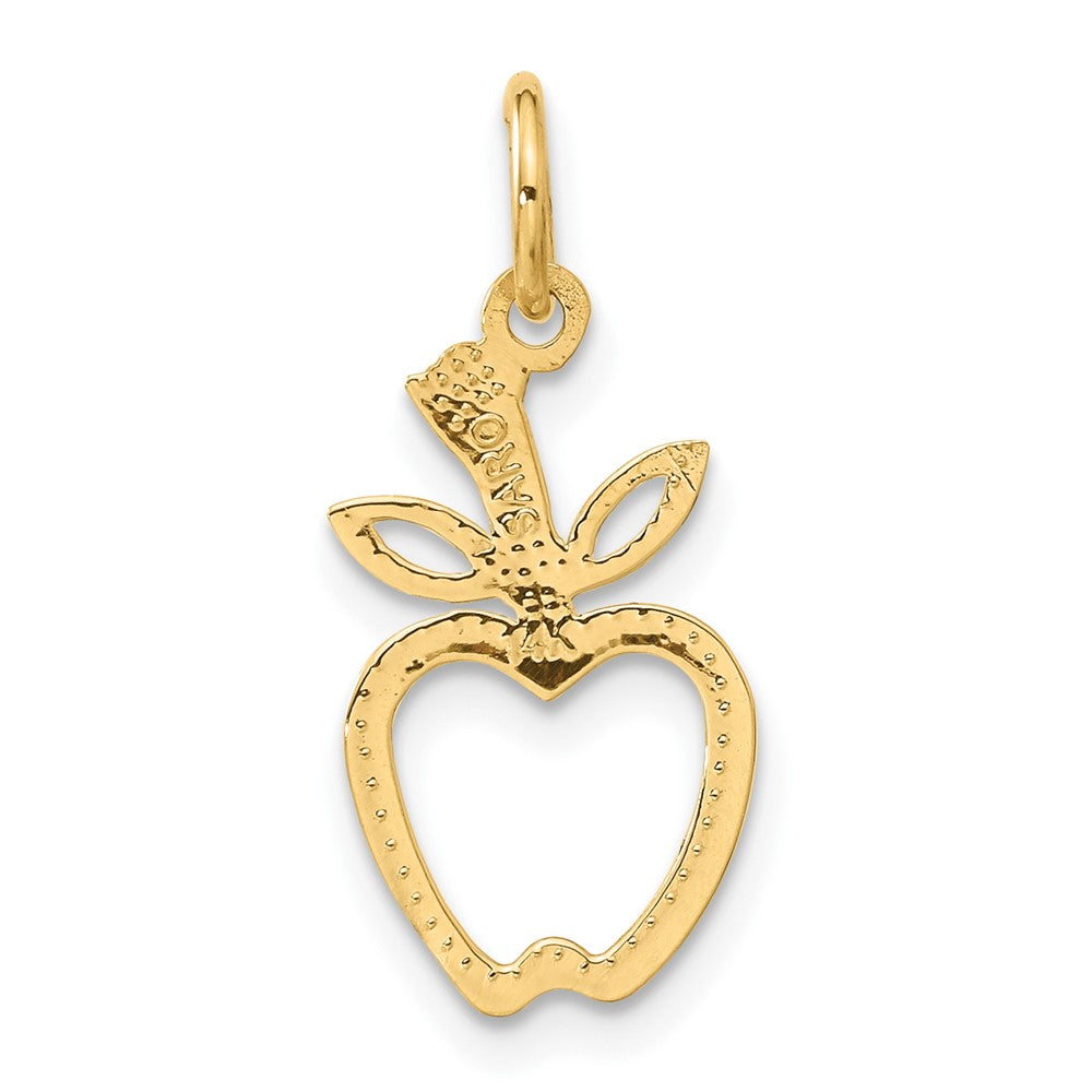 14K Yellow Gold Apple Charm