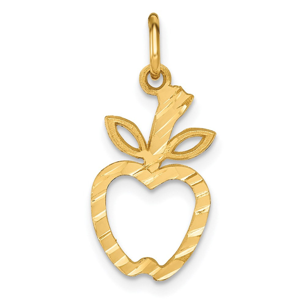 14K Yellow Gold Apple Charm