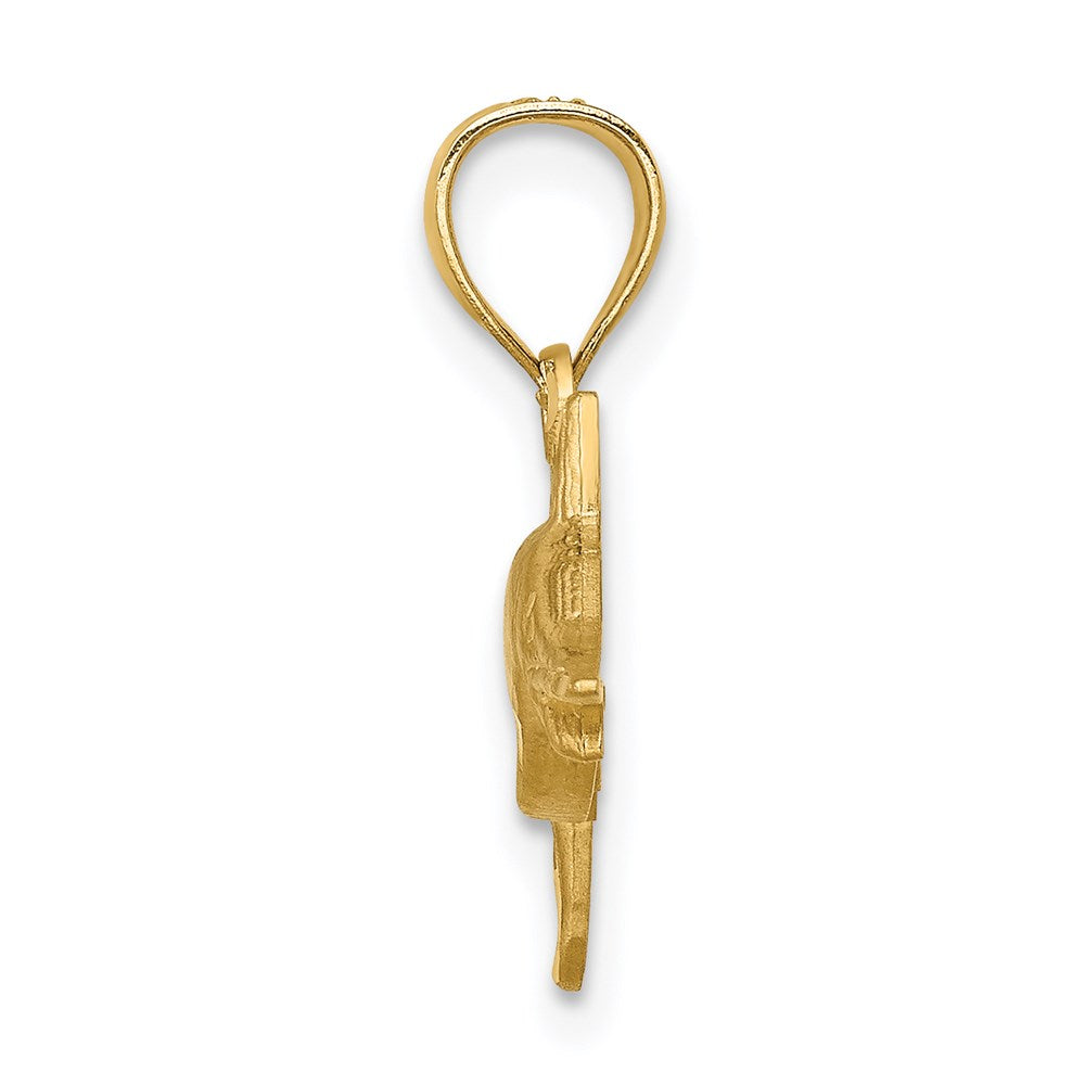 14K Yellow Gold D/C Marlin Pendant