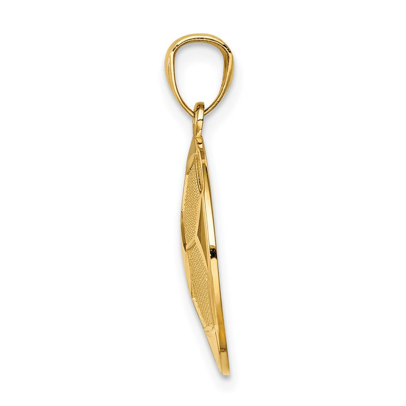 14K Yellow Gold Soccer Ball Pendant