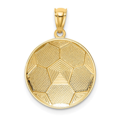 14K Yellow Gold Soccer Ball Pendant