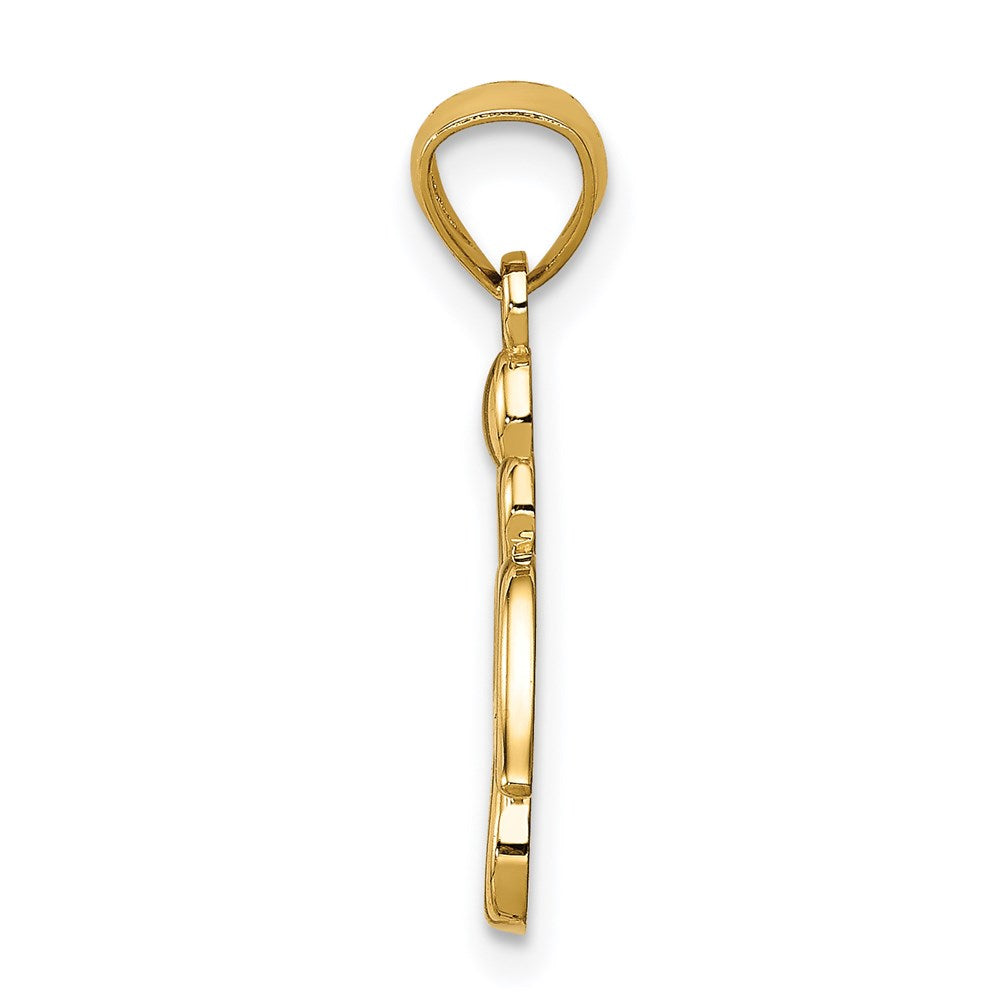 14K Yellow Gold Angel Pendant