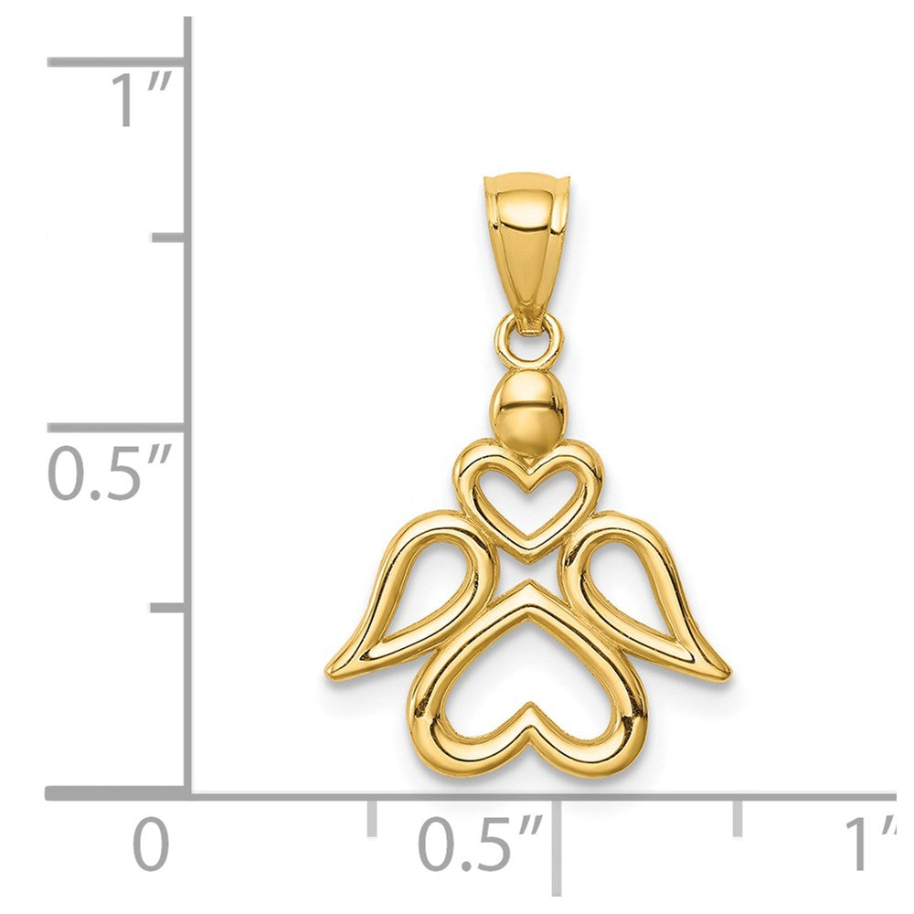 14K Yellow Gold Angel Pendant