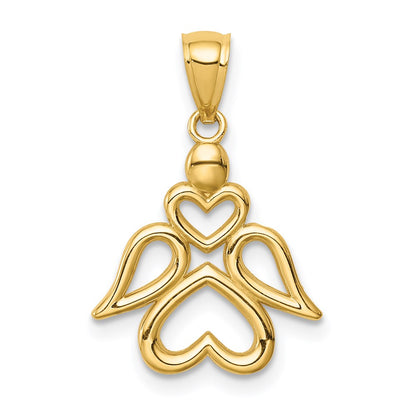 14K Yellow Gold Angel Pendant