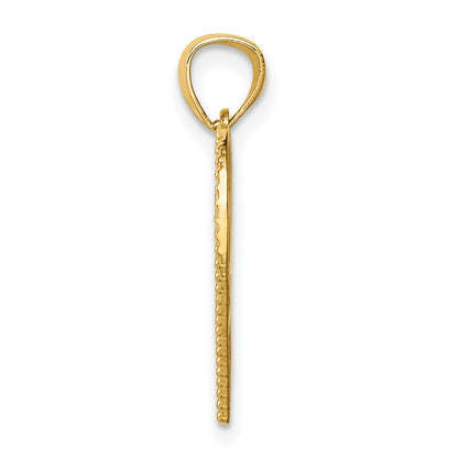 14K Yellow & Rhodium W/Rhodium Mom In Heart Pendant