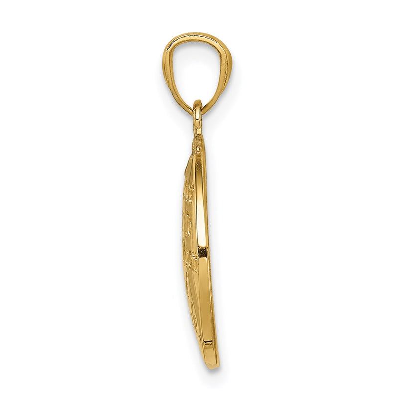 14K Yellow & Rhodium W/ Love You To The Moon And Back Pendant