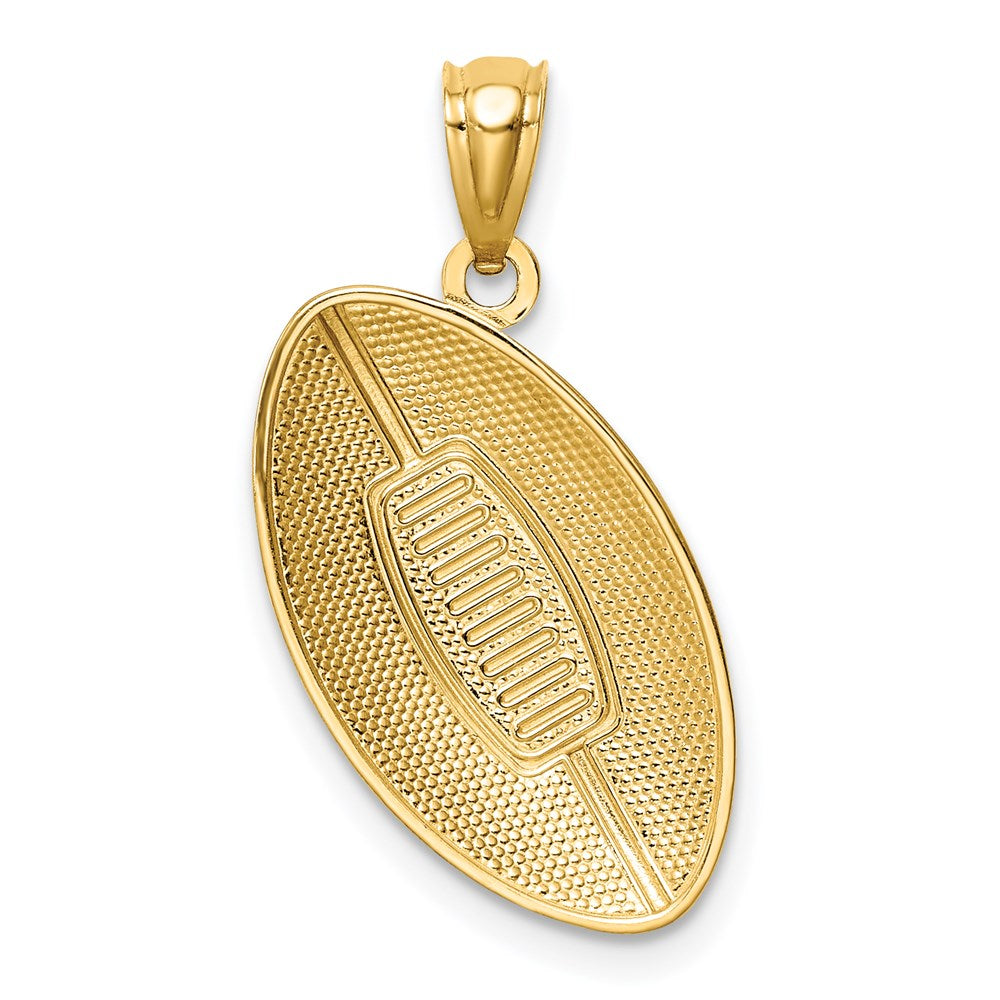 14K Yellow Gold Football Pendant