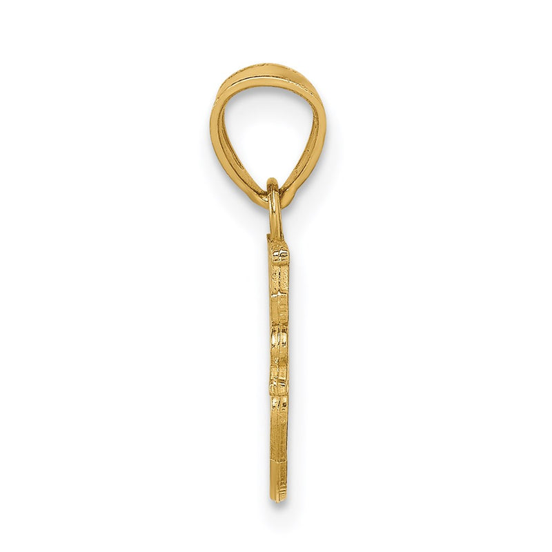 14K Yellow Gold Diamond-Cut Special Sister Pendant