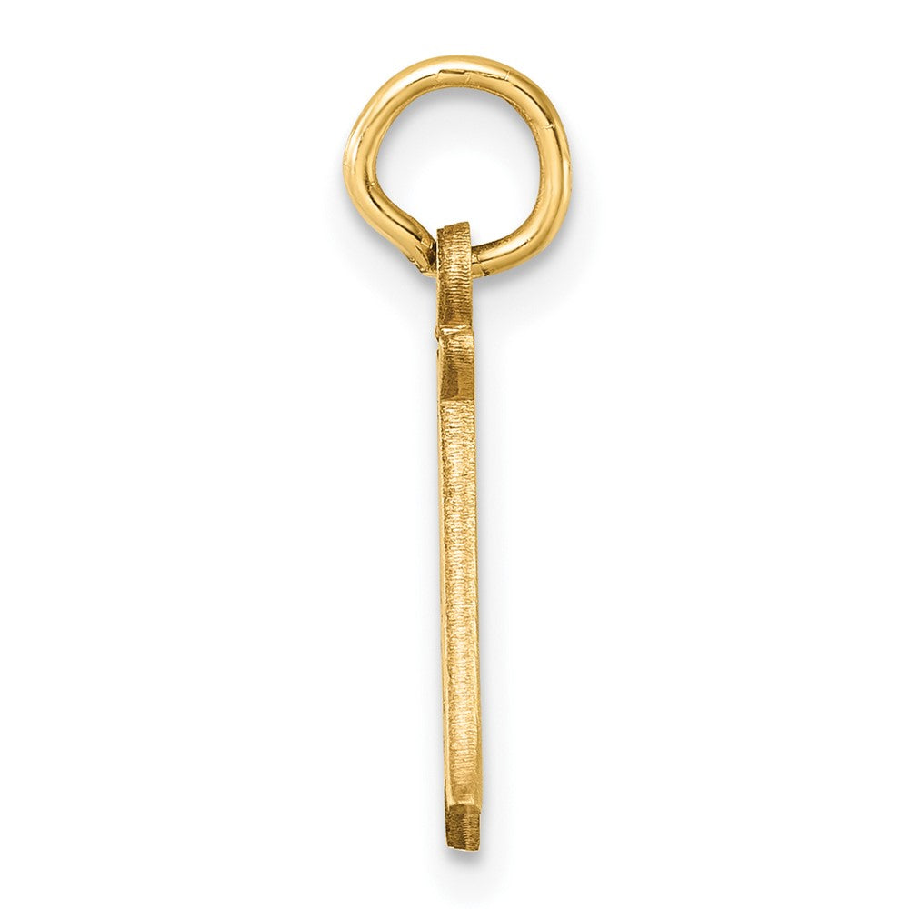 14K Yellow Gold Diamond-Cut Letter Initial Charm