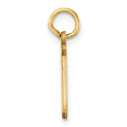 14K Yellow Gold Diamond-Cut Letter Initial Charm