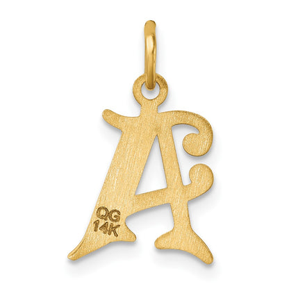 14K Yellow Gold Diamond-Cut Letter Initial Charm