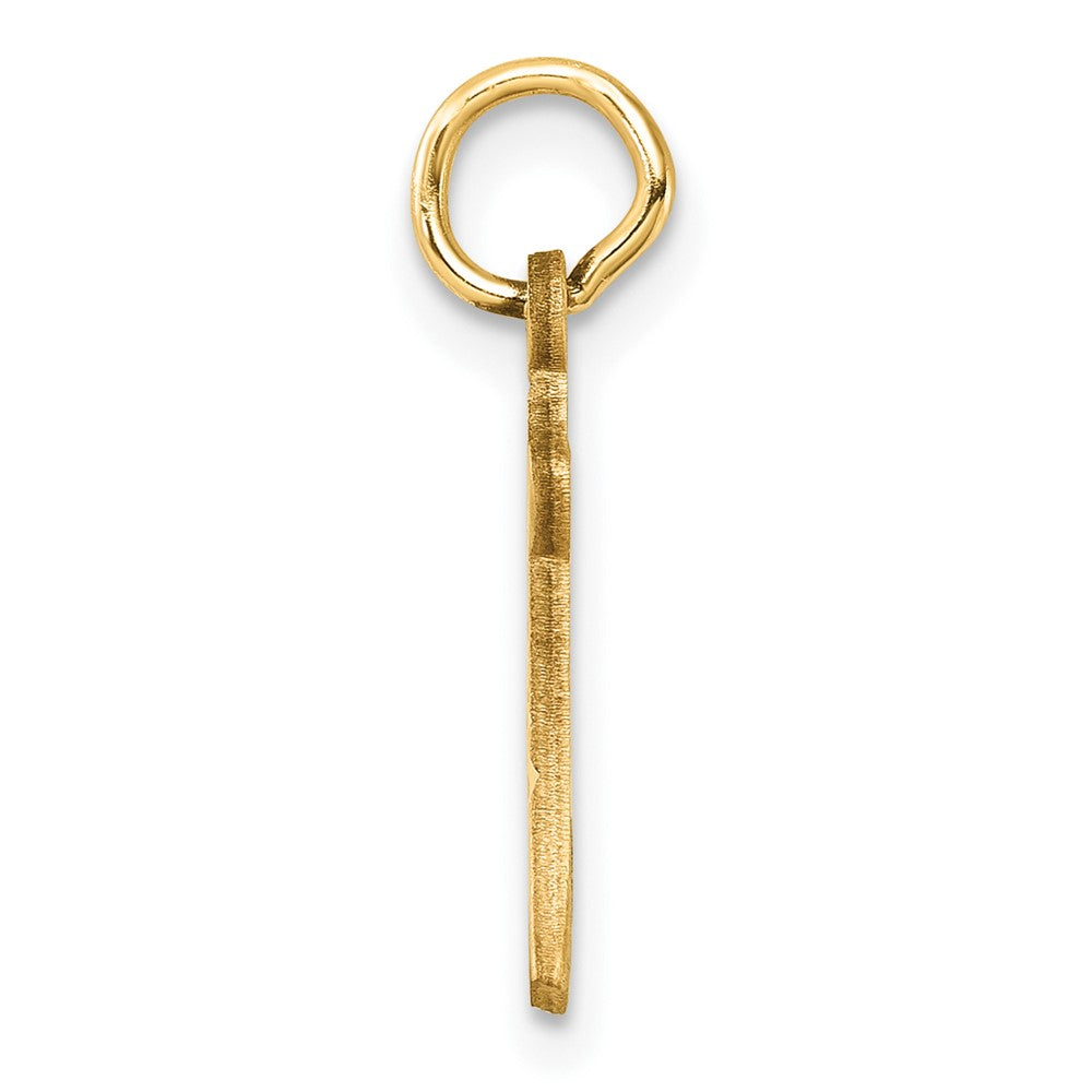 14K Yellow Gold Diamond-Cut Letter H Initial Charm