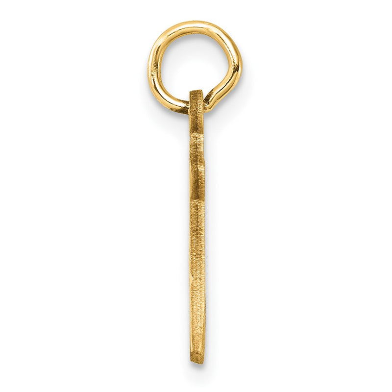 14K Yellow Gold Diamond-Cut Letter H Initial Charm