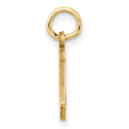 14K Yellow Gold Diamond-Cut Letter J Initial Charm