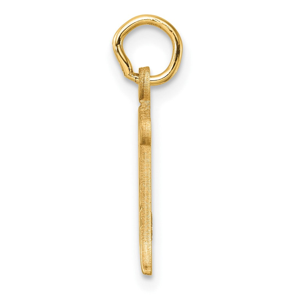 14K Yellow Gold Diamond-Cut Letter M Initial Charm