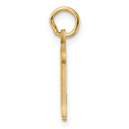 14K Yellow Gold Diamond-Cut Letter M Initial Charm