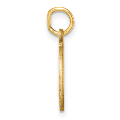14K Yellow Gold Diamond-Cut Letter O Initial Charm