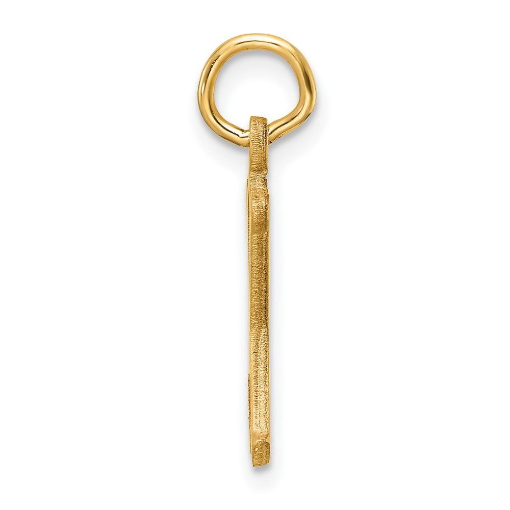 14K Yellow Gold Diamond-Cut Letter X Initial Charm