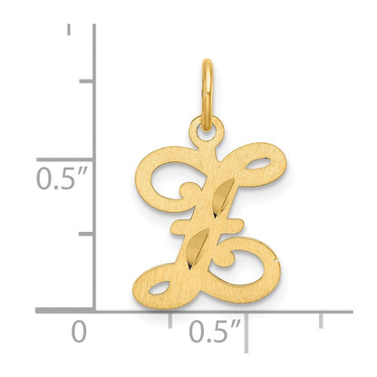 14K Yellow Gold Diamond-Cut Letter Z Initial Charm