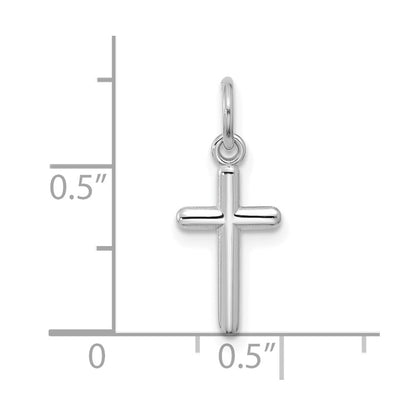 14K White Gold Cross Pendant