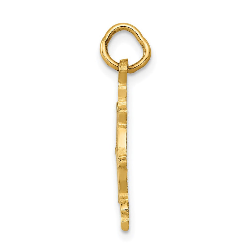 14K Yellow Gold Ships Wheel Charm