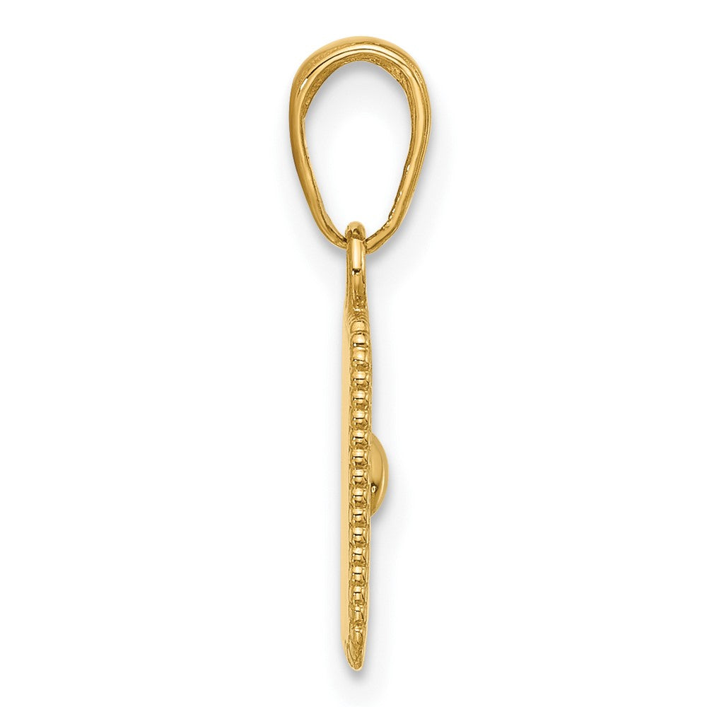 14K Yellow & Rhodium and White Rhodium Sun in Frame Pendant