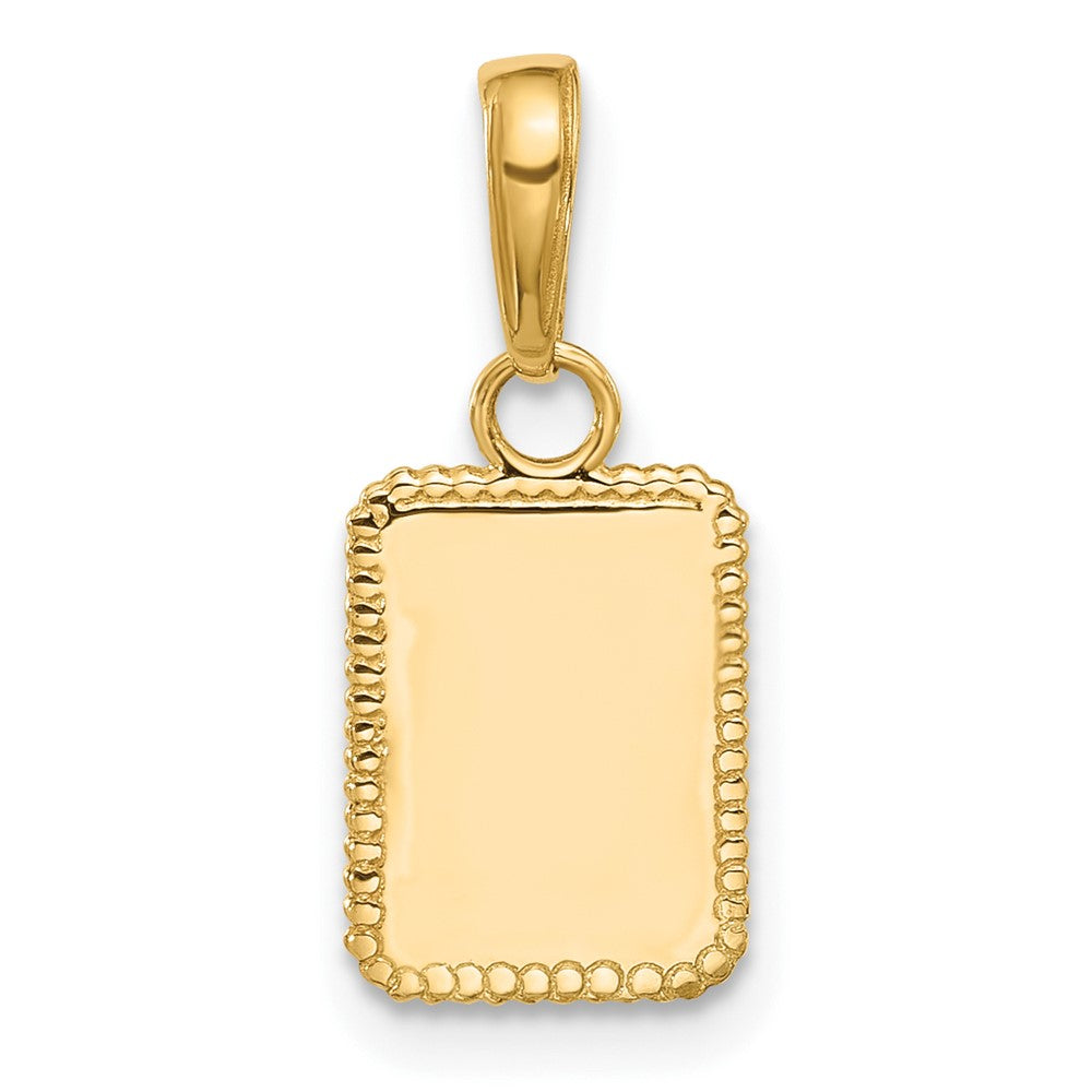 14K Yellow & Rhodium and White Rhodium Sun in Frame Pendant