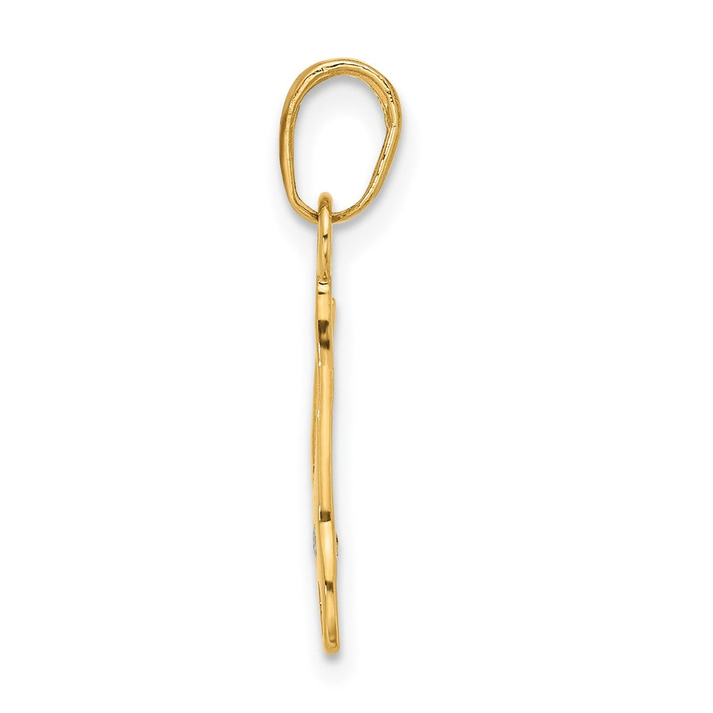 14K Yellow & Rhodium and White Rhodium D/c 3D Pliers Pendant