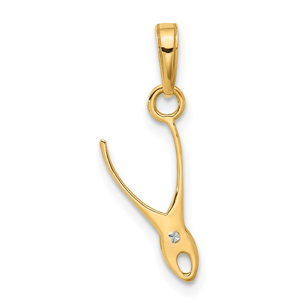 14K Yellow & Rhodium and White Rhodium D/c 3D Pliers Pendant